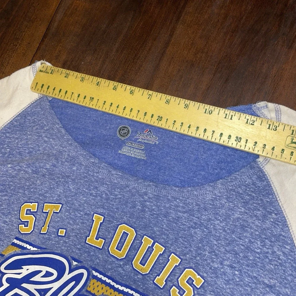 Majestic St. Louis Blues Women's Scramble Sport Crew Sweatshirt 2XL